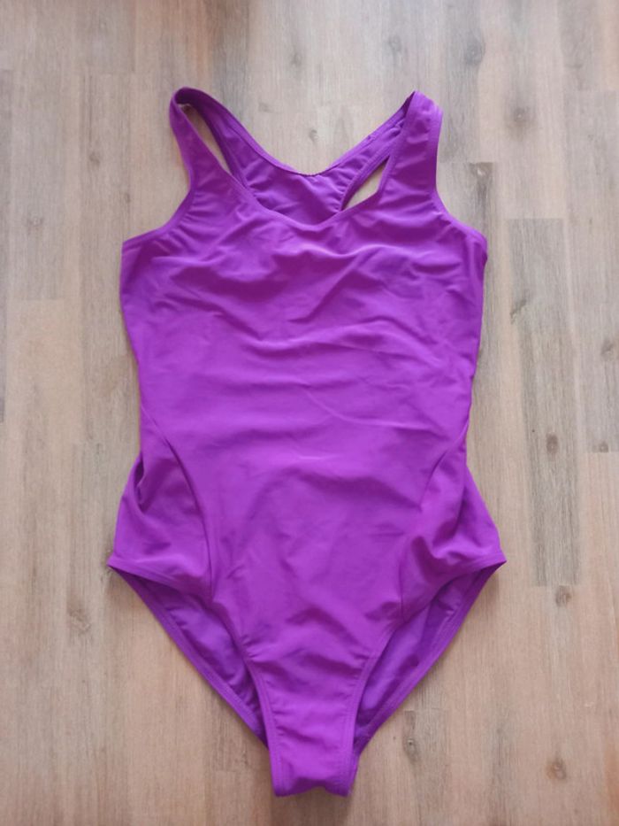 Maillot de bain 1 pièce violet Athlitech – 16 ans