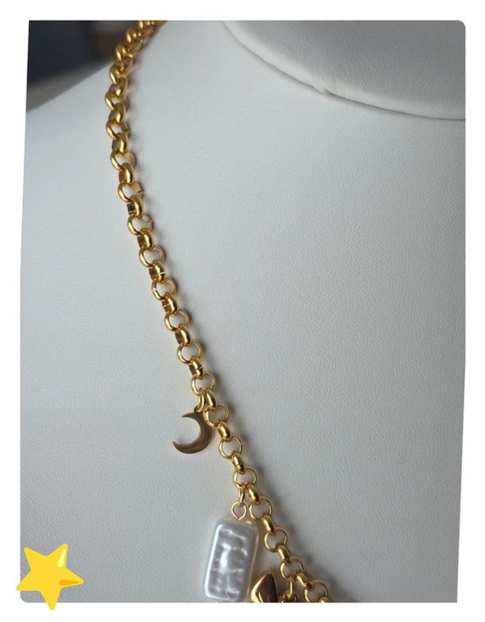 Collier trésors du monde maille jaseron 45-50cm dorée - photo numéro 7