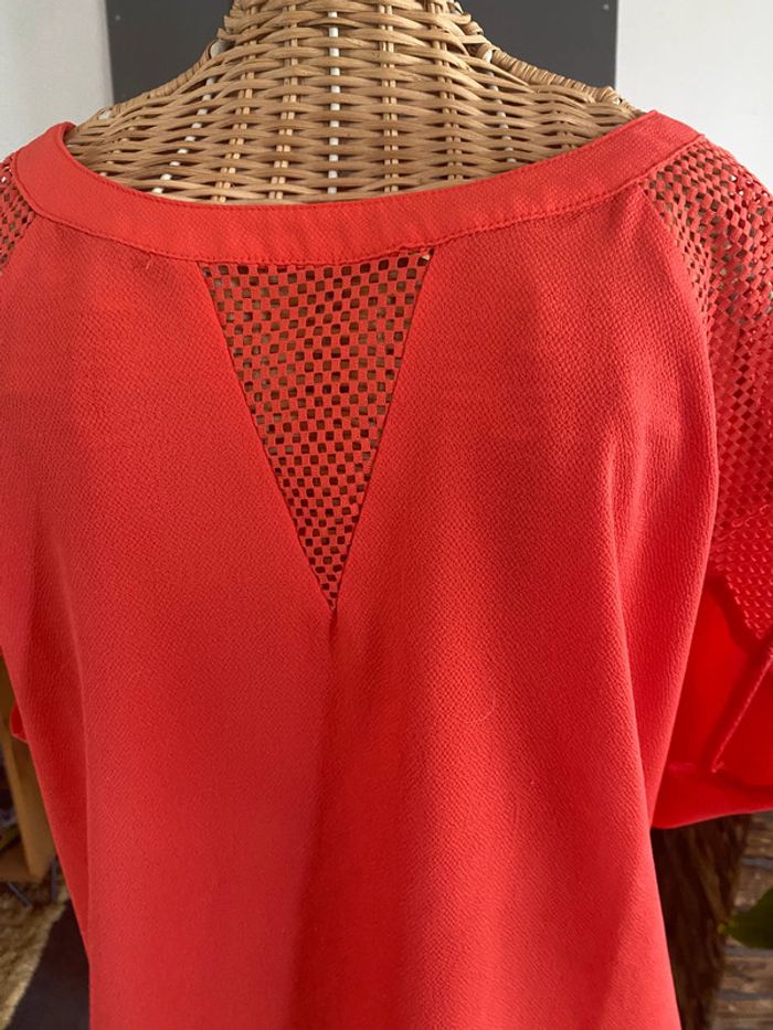 Tee shirt Molly Bracken manche courte corail coupe oversize taille M - photo numéro 5