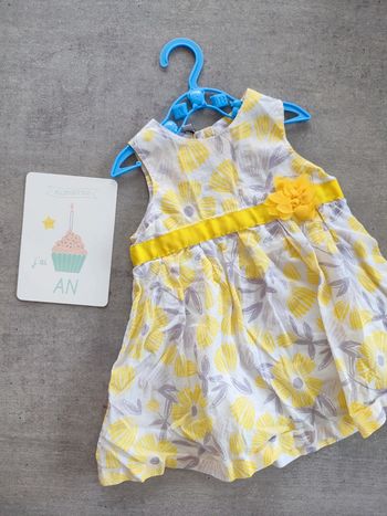 Robe bébé fille été jaune