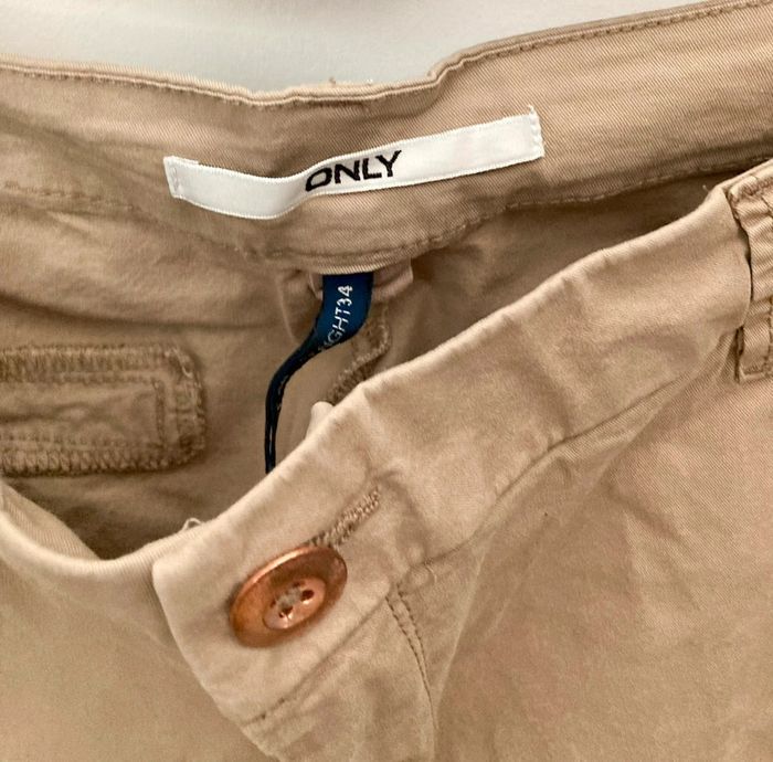 Pantalon chino marron beige Only taille 40 - photo numéro 3