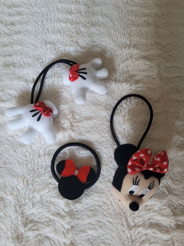 Lot 3 élastiques / accessoires à cheveux minnie