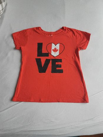 T-shirt Canada love fille 7 8 ans