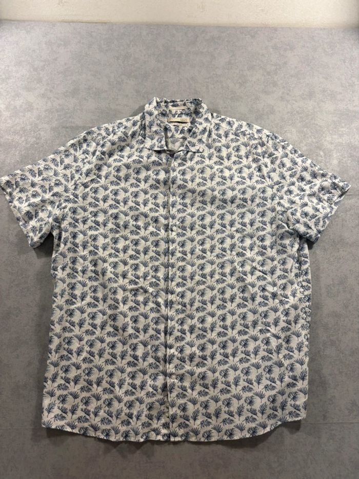 Chemise Manche courte en lin à motif Celio Taille XL