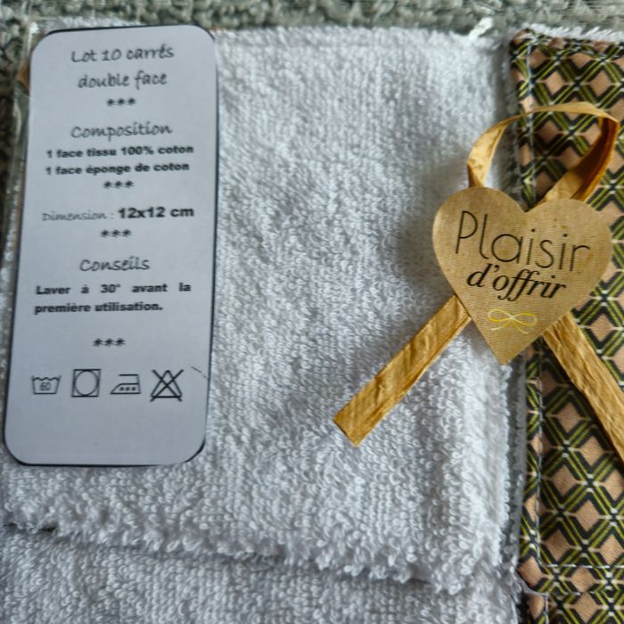 10 lingettes lavables 12x12 cm - photo numéro 3