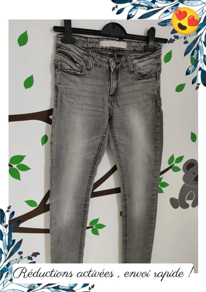 Jean gris femme T34 - photo numéro 2