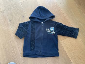 Gilet polaire marine à capuche - Mini Gang - 12mois