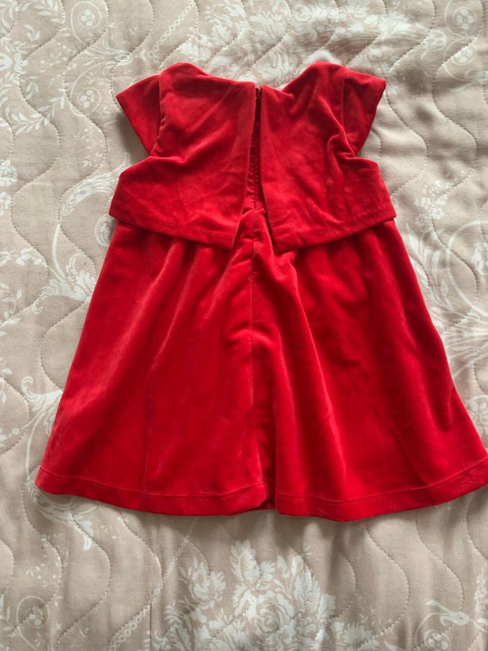 Robe rouge en velours bebe 18 mois OBAÏBI - photo numéro 2