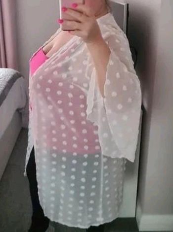 Kimono blanc transparent