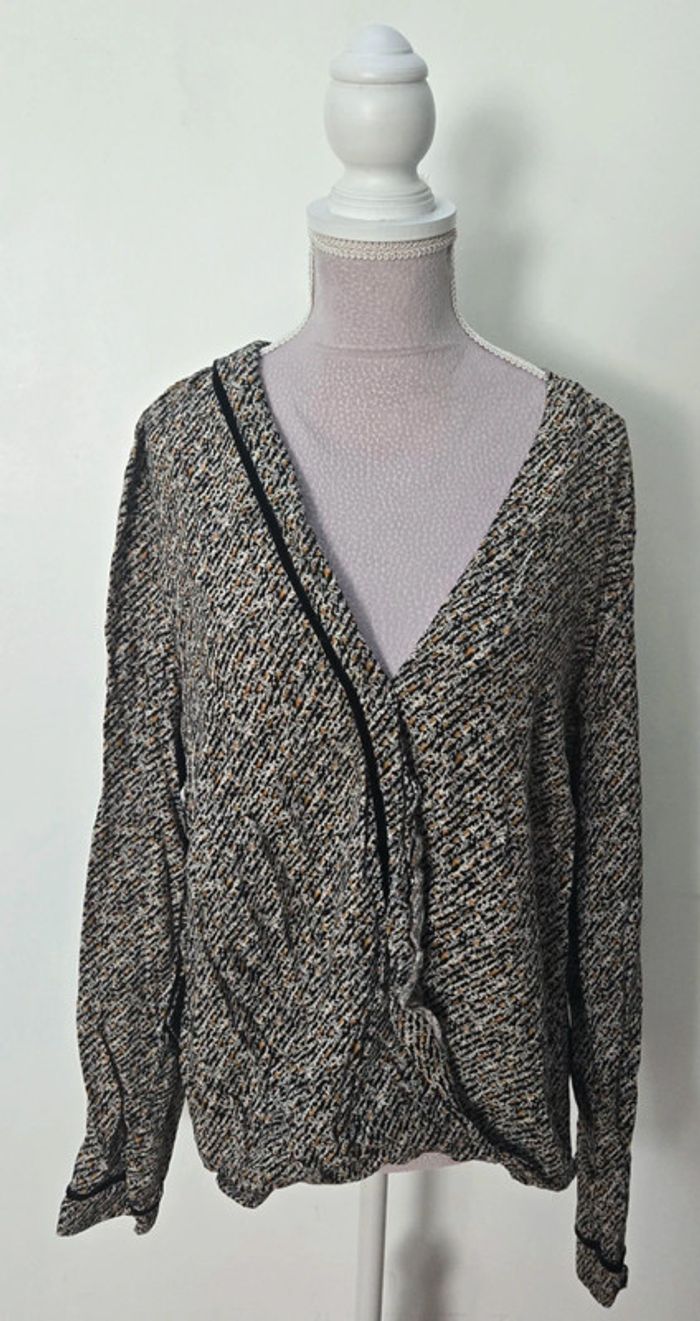Blouse Noir et beige Chemins blancs Taille 42