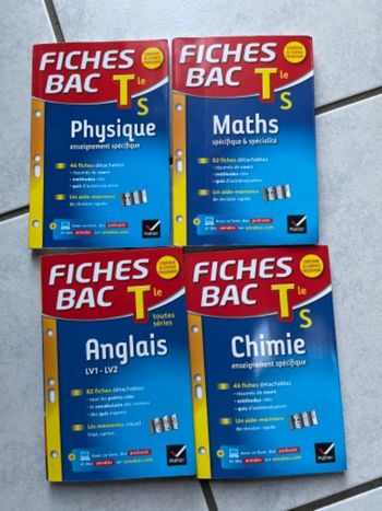 Livres de fiches pour terminale S et pour le bac