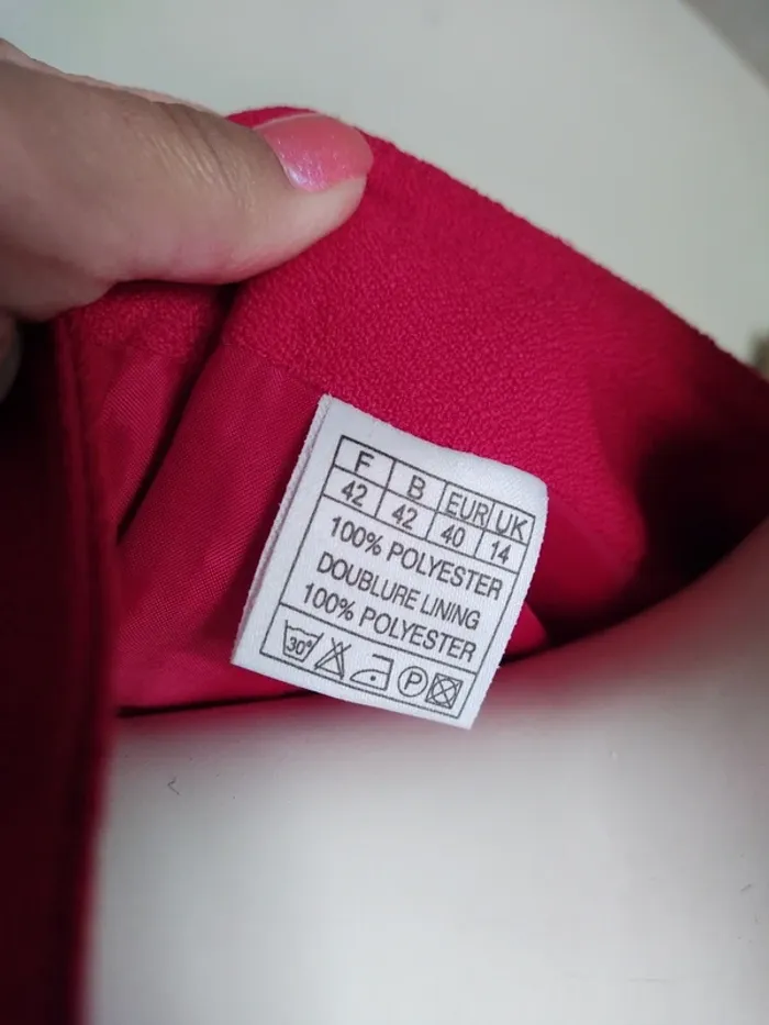 Veste jacket blazer rouge red vintage retro demi saison automne printemps - photo numéro 3
