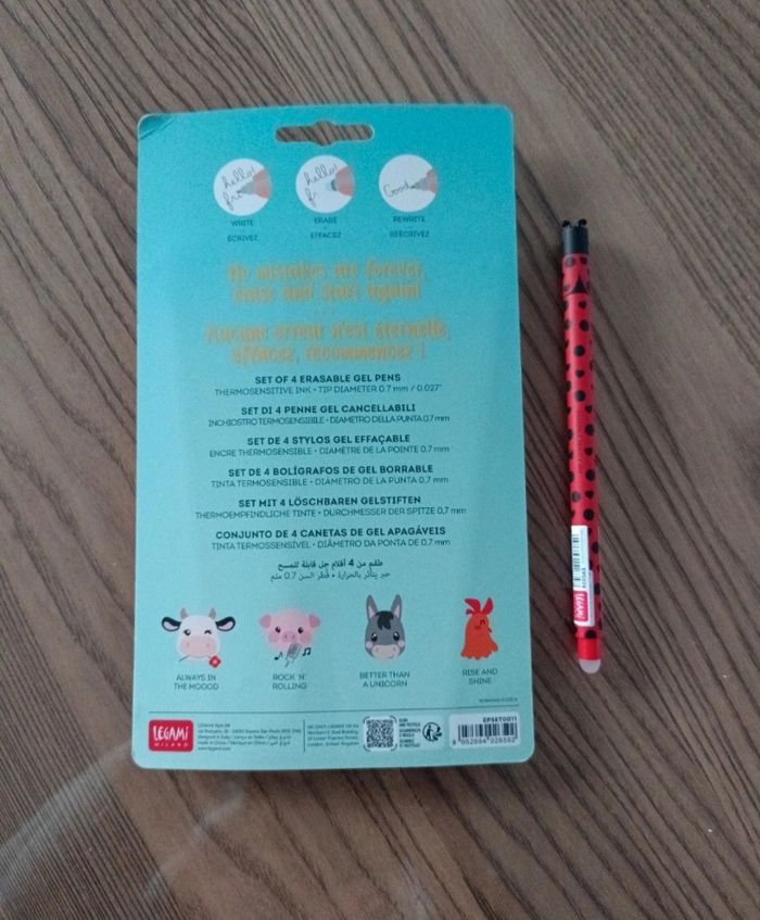 Stylos legami ferme et coccinelle neufs - photo numéro 2