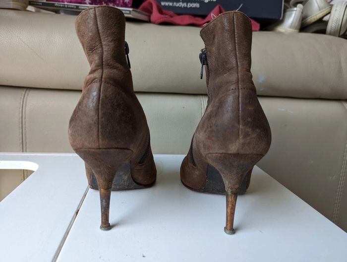 Bottines cuir retourné diesel t.39 - photo numéro 3