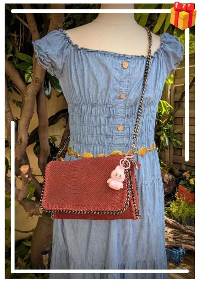 👜 Sac bordeaux en cuir véritable – Made in Italy 🇮🇹 - photo numéro 2