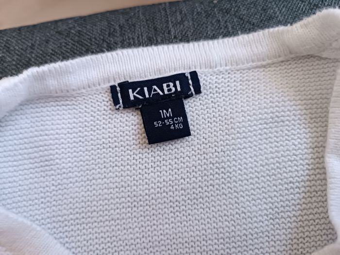 Gilet blanc bébé 1 mois - photo numéro 2