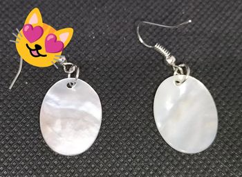 Boucles d'oreilles nacré ovale