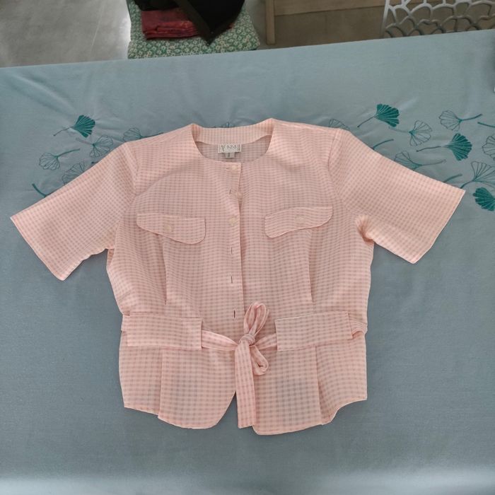 Chemisier rose et blanc - photo numéro 4