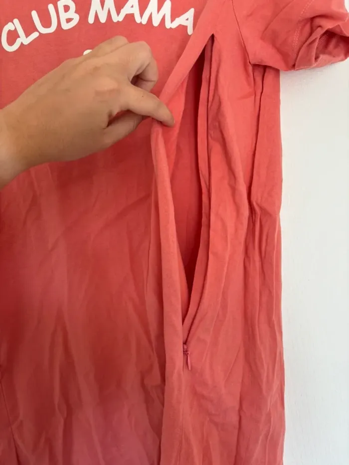 Chemise de nuit corail grossesse et allaitement vertbaudet taille 34/36 - photo numéro 5