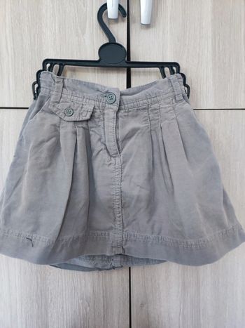 Jupe grise velours côtelé 6 ans NKY