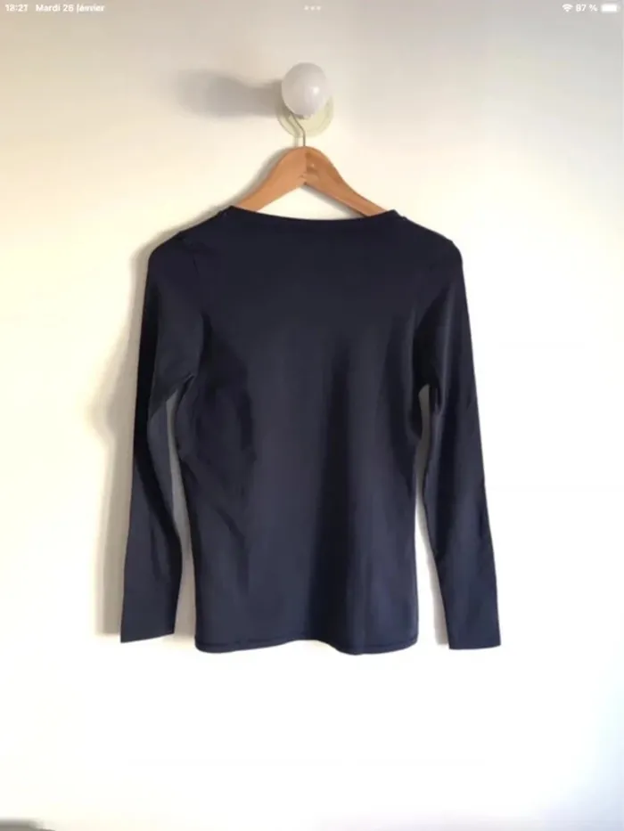 T-shirt violet Zara à strass manches longues taille 34/36 - photo numéro 7