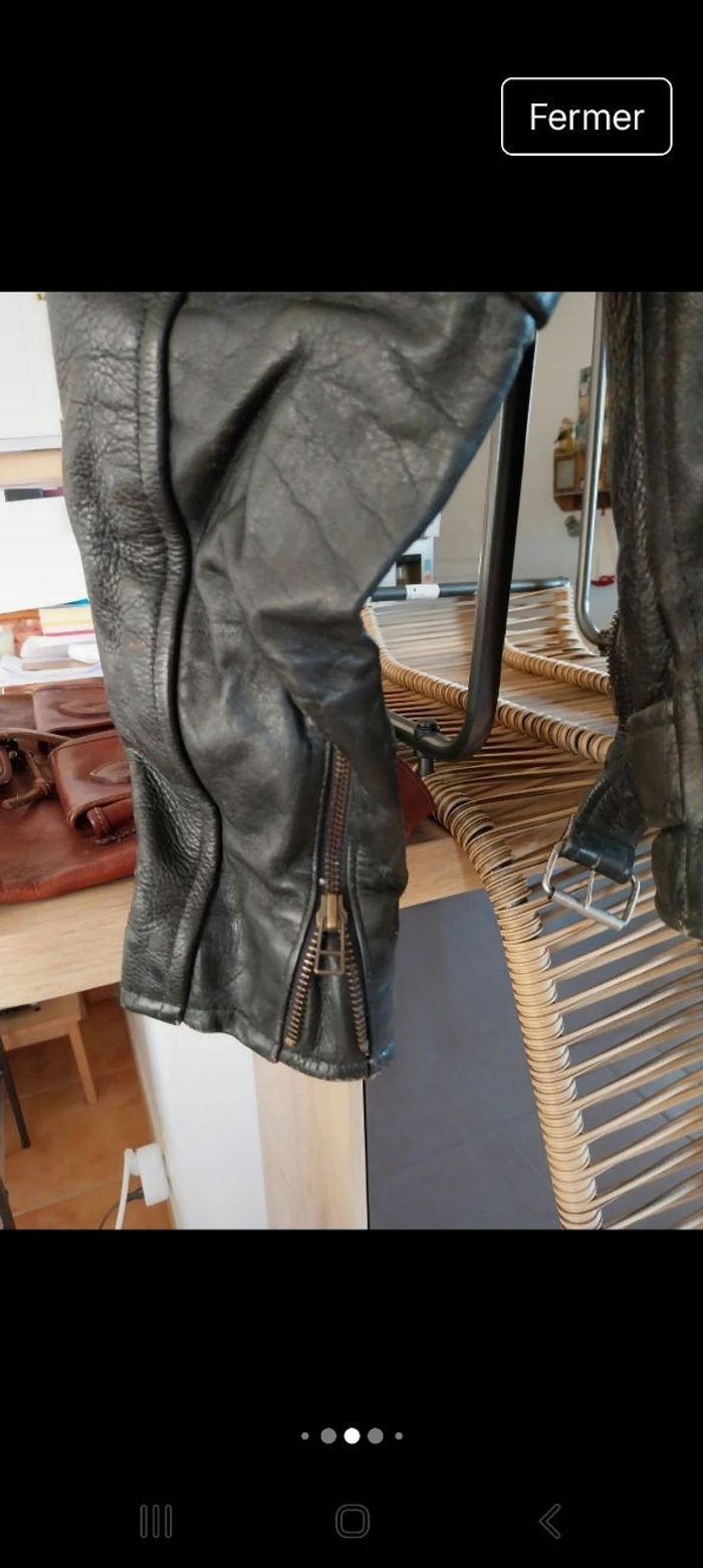 Blouson en Cuir noir Redskins - photo numéro 7