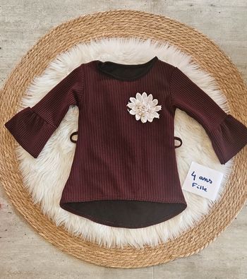 Robe tunique fleur 4 ans