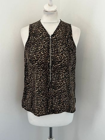 Blouse débardeur soie motif léopard The Kooples S