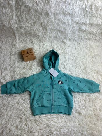 🩵 Gilet zippé Marèse – Taille 6 mois