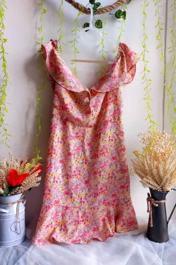 Robe d'été Loavies – Taille L – Fuchsia – État : Neuf