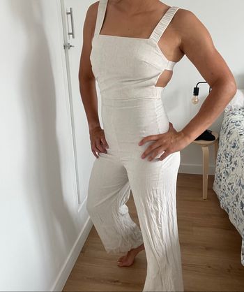 Combinaison beige Bershka