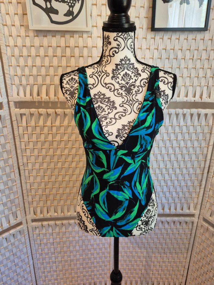 💕joli maillot de bain 1 pièce imprimé Green river étam femme T36💕 - photo numéro 3