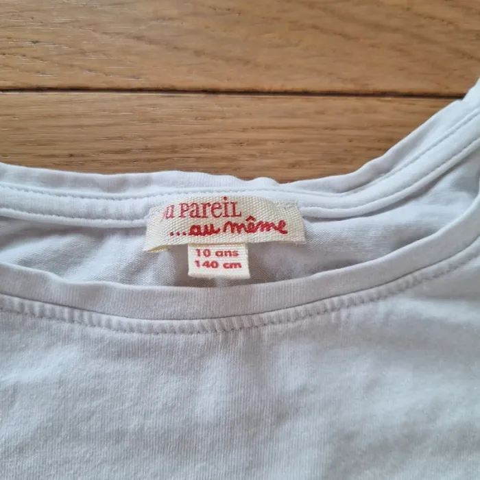 T-shirt manches courtes à paillettes bleues  DPAM 10ans - photo numéro 4