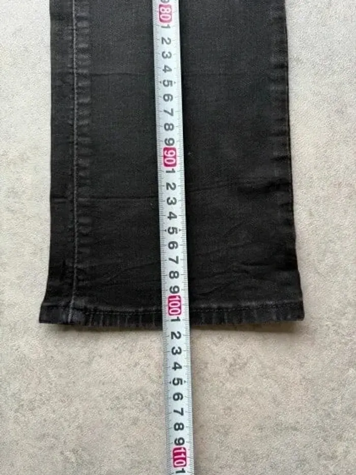 Jeans Levi's 314 W29 FR38 L30 coupe droite noir Femme Women pan558b - photo numéro 4