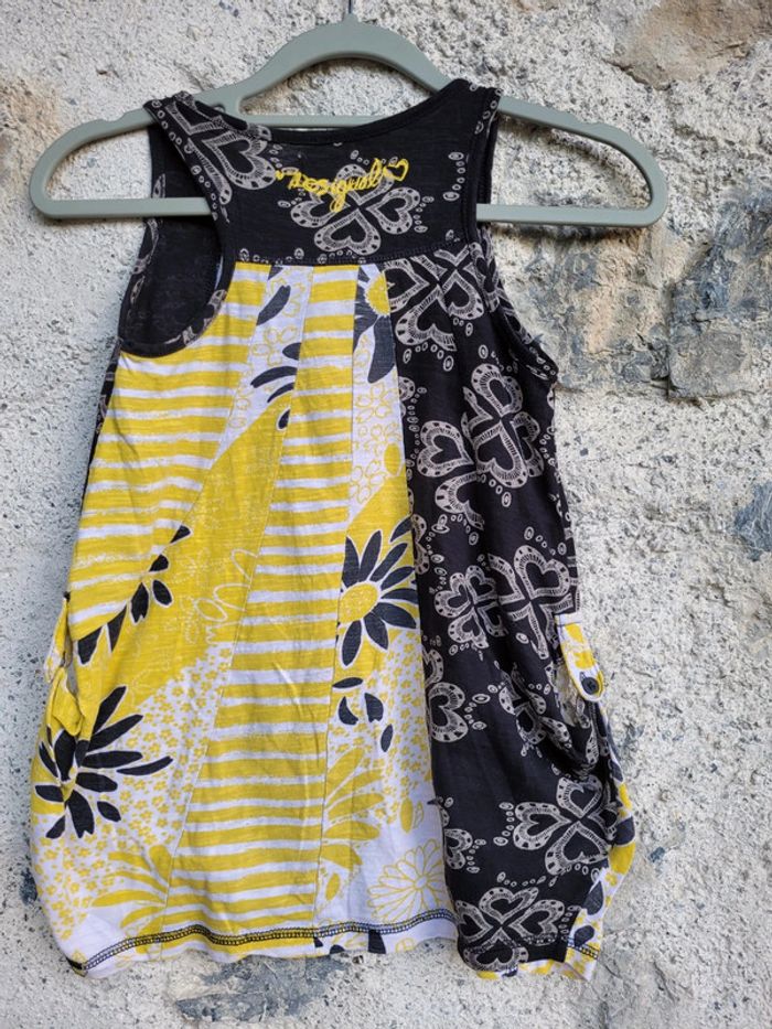 Superbe robe/tunique Desigual 5/6 ans, noir et jaune - photo numéro 6