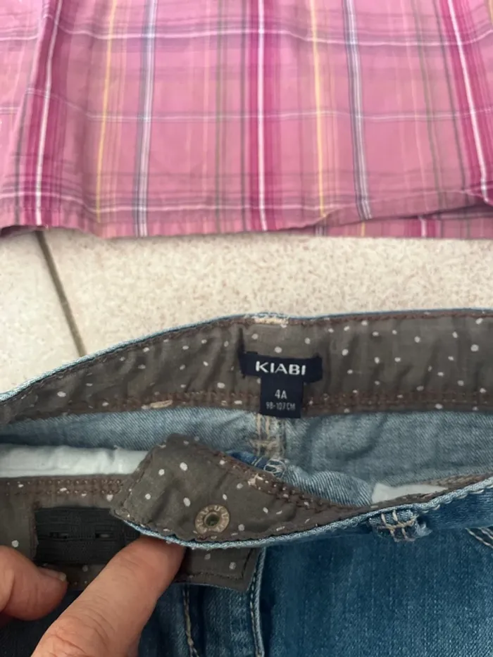 Ensemble jupe jeans et chemise taille 3 ans - photo numéro 4
