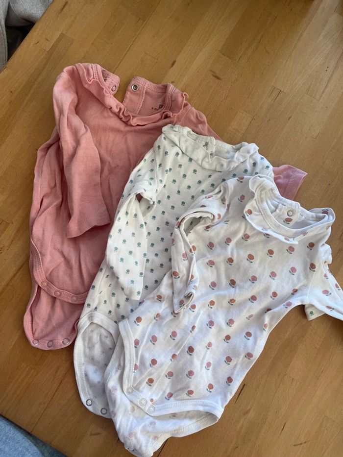Lot de 3 body manche longue 6 mois