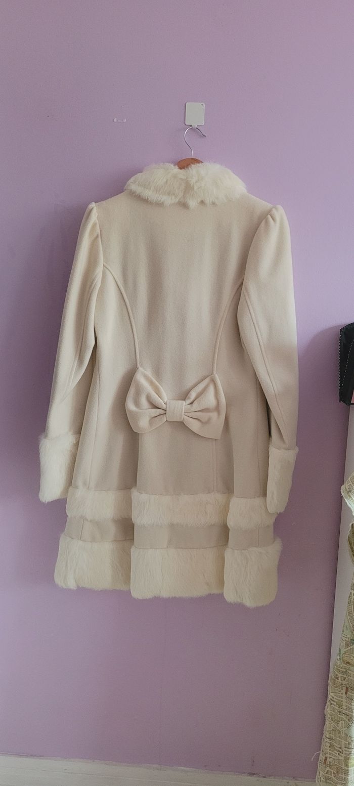 Manteau crème en laine style lolita/himekaji - photo numéro 2