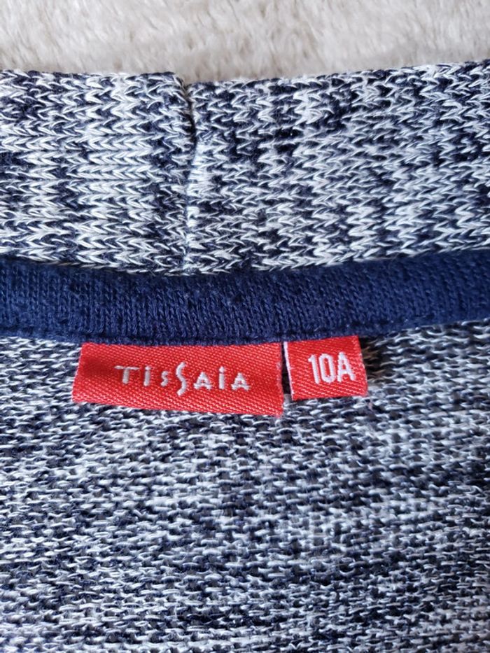 Gilet fin et léger gris chiné taille 10 ans - photo numéro 3