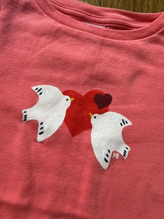 T-shirt fille 3 ans petit bateau neuf oiseaux - photo numéro 2