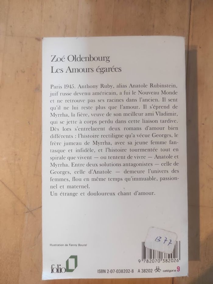 Les Amours égarées Zoé Oldenbourg Folio 1989 - photo numéro 3