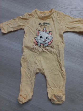 Pyjama en coton Disney 3 mois jaune