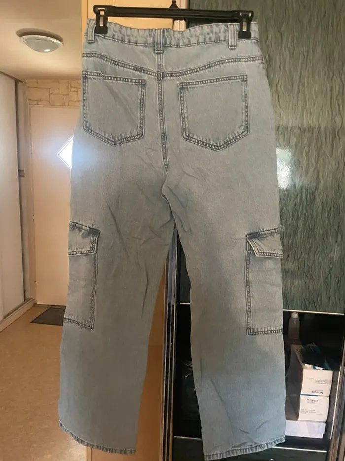 Jean large taille haute à poches - photo numéro 2