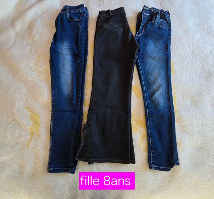 Lot jeans fille 8ans