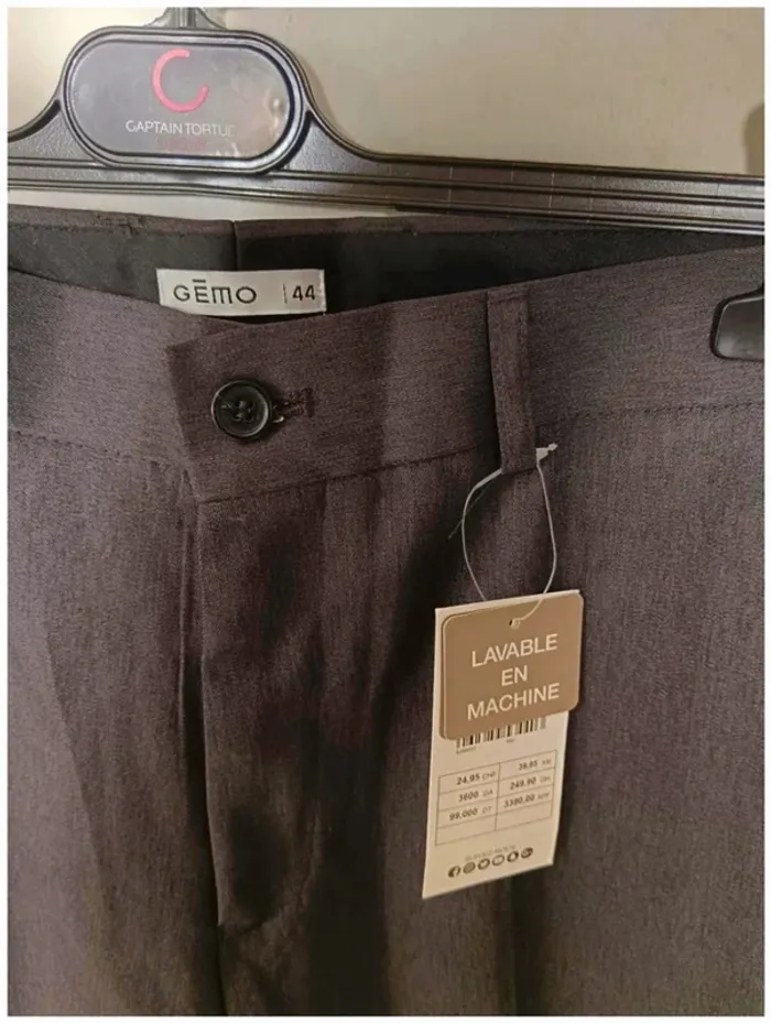 C1 Pantalon gris gemo 44 - photo numéro 3