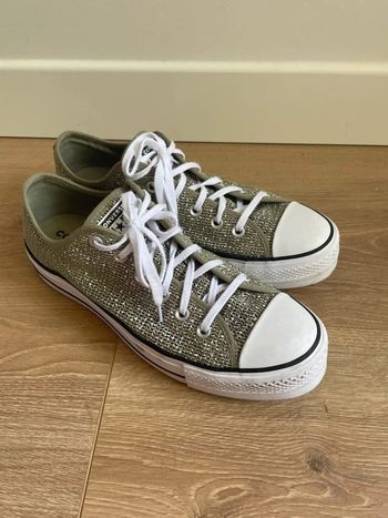Converse basses kaki semelle épaisse