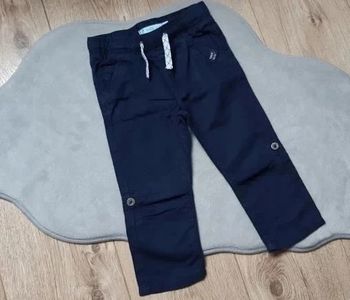 Pantalon/pantacourt fin gémo "trop beau" 24 mois bleu marine neuf jamais porté