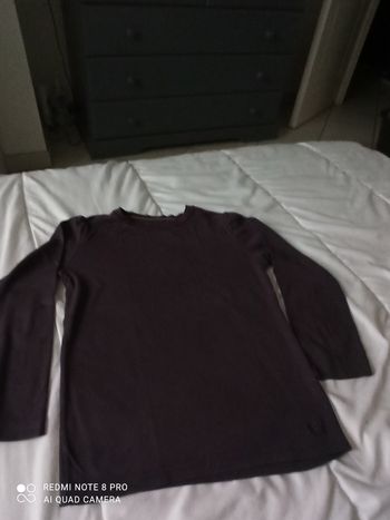 T shirt uni manches longues 10 ans