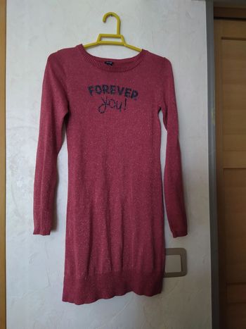 Robe pull pailletée imprimée