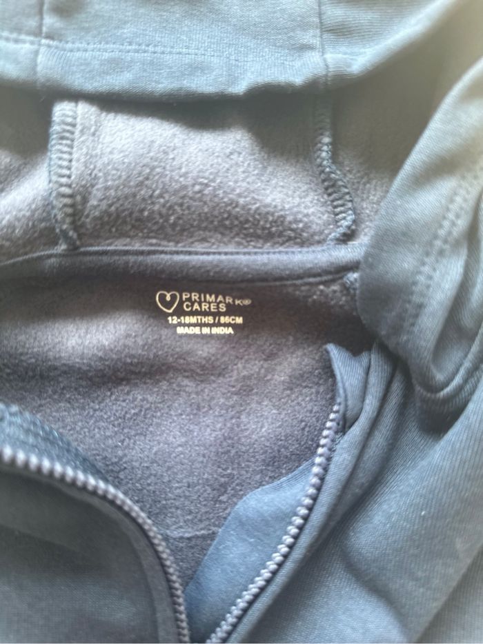 Gilet avec capuche bleu marine 12 mois - photo numéro 5